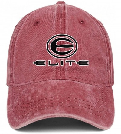 Baseball Caps Mens Elite-Archery-Logo_WPS- Cowboy Baseball Hat Adjustable Trucker Cap FitsFlat Hats - Red - CM18X6Q9E5K $15.79