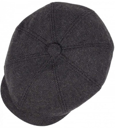Newsboy Caps Newsboy caps Cotton Wool Flat hat Hats for Men Ivy hat Golf Adjustable Driving hat - Dark Gray - CD18X5GW0Z0 $12.29