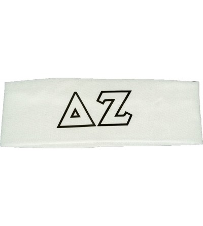 Headbands Delta Zeta Sorority Greek Letters Headband - White - CQ11JXD7RHB $19.03