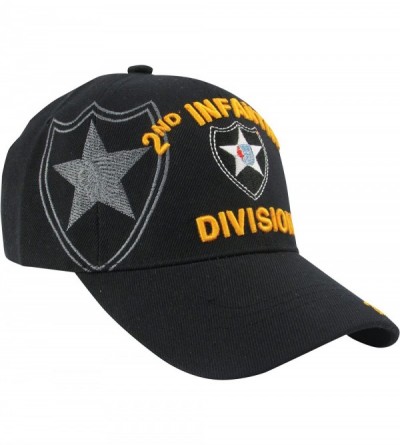 Baseball Caps US Warriors US Army 2nd Infantry Division Baseball Hat- One Size- Black - CJ11L7MFGLZ $23.51