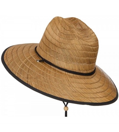 Sun Hats Straw Braid Lifeguard Sun Hat - Brown - CP11WTIXW7B $38.41
