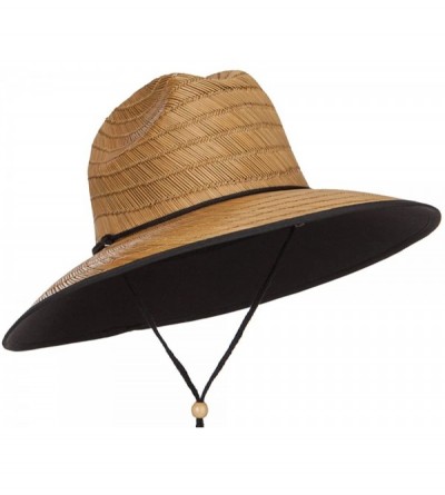 Sun Hats Straw Braid Lifeguard Sun Hat - Brown - CP11WTIXW7B $38.41