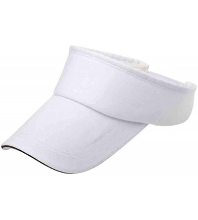 Bucket Hats Sun Sports Visor Men Women-Cotton Cap Hat-Baseball Cap - Wh - CN196MYR8RZ $7.33