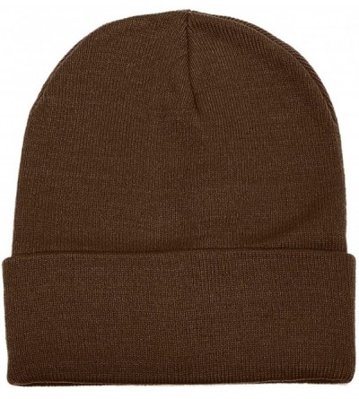 Skullies & Beanies Unisex Beanie Cap Knitted Warm Solid Color and Multi-Color Multi-Packs - 12 Pack - Coffee - CN187DRGRGE $2...