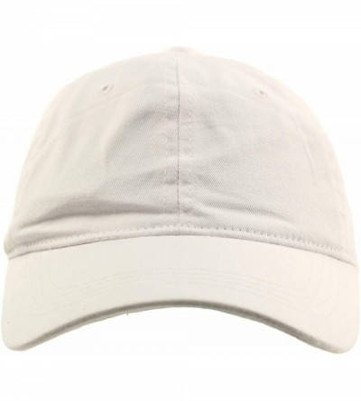 Baseball Caps Everyday Unisex Cotton Dad Hat Plain Blank Baseball Adjustable Ball Cap - White - C412NRMHEKW $10.10
