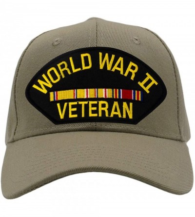 Baseball Caps World War II Veteran - Asiatic Campaign Hat/Ballcap Adjustable One Size Fits Most - Tan/Khaki - CJ18TYS9LAM $16.84