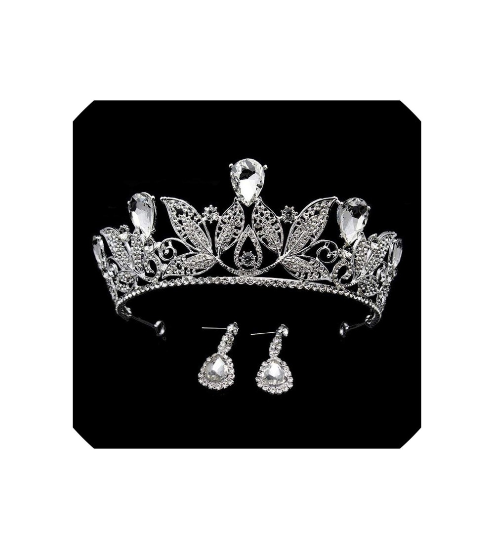 Headbands Vintage Jewelry Crystal Headband Wedding - big crown - CU18WK4UR4U $39.52