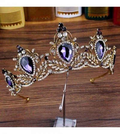 Headbands Vintage Jewelry Crystal Headband Wedding - big crown - CU18WK4UR4U $39.52