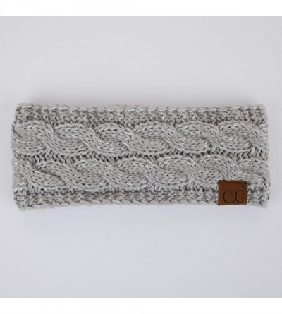 Cold Weather Headbands Winter Fuzzy Fleece Lined Thick Knitted Headband Headwrap Earwarmer(HW-20)(HW-33) - CK18XIIZ75Q $14.92