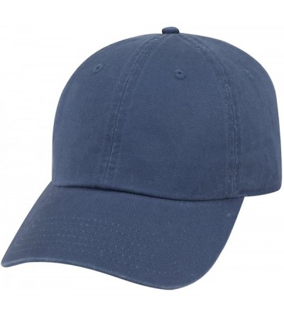 Baseball Caps Low Profile Washed Superior Brushed Cotton Twill Dat Hat Cap - Royal - CZ1865QGH9Y $22.79