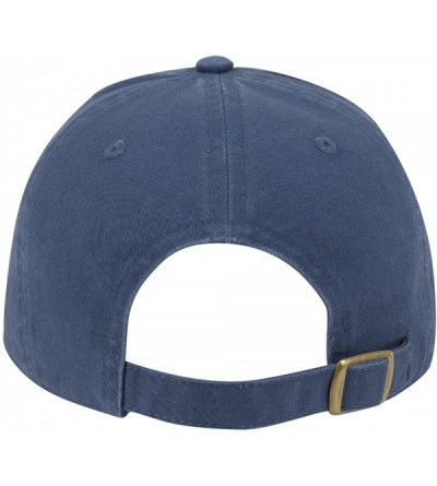 Baseball Caps Low Profile Washed Superior Brushed Cotton Twill Dat Hat Cap - Royal - CZ1865QGH9Y $10.47