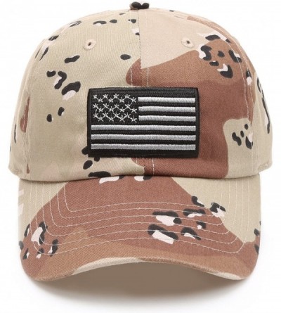 Baseball Caps Tactical Operator USA Flag Cotton Low Profile Baseball Cap with Adjustable Strap - Desert Camo - CC18EE8CGL3 $2...