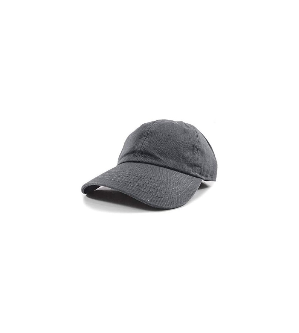Baseball Caps Polo Style Baseball Cap Ball Dad Hat Adjustable Plain Solid Washed Mens Womens Cotton - Space Grey - C018WC6MML...