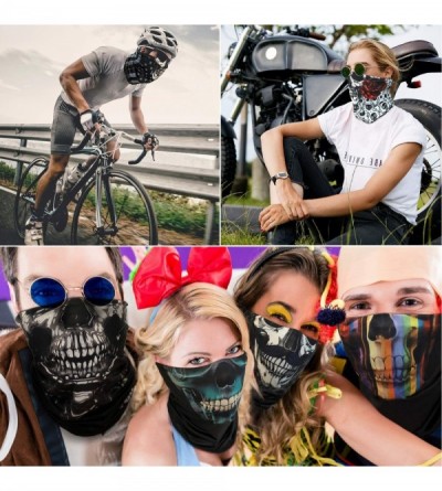 Balaclavas Neck Gaiter Skull Face Mask Bandana Shield for Half Face Rave Mask Men Women - Snake-a001 - CL19636GEE6 $11.56