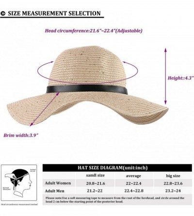 Sun Hats Straw Hat Beach Hat for Women Wide Brim UV Protection Travel Packable Floppy Foldable Roll Up Beach Sun hat - CC18SL...