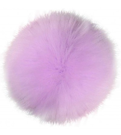 Skullies & Beanies Fashion DIY Faux Fox Fur Fluffy Pompom Ball for Knitting Hat Hats (Purple) - Purple - CV189IUWD3T $17.10