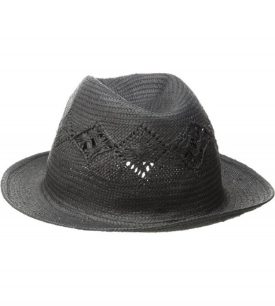 Sun Hats Women's Cady Panama Sun Hat with Straw Brim- Rated UPF 50+ for Max Sun Protection - Black - CI128ZTAHDD $29.37