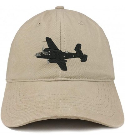 Baseball Caps Warbirds Plane Embroidered Unstructured Cotton Dad Hat - Khaki - C318RA5A7CI $14.28
