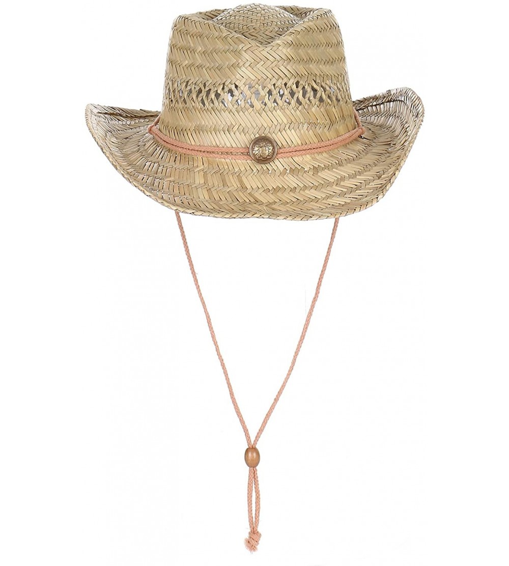 Sun Hats Classic Summer Protective Lifeguard Natural Straw Beach Sun Hat - Swt3675 - CV18DY6L6WR $18.38