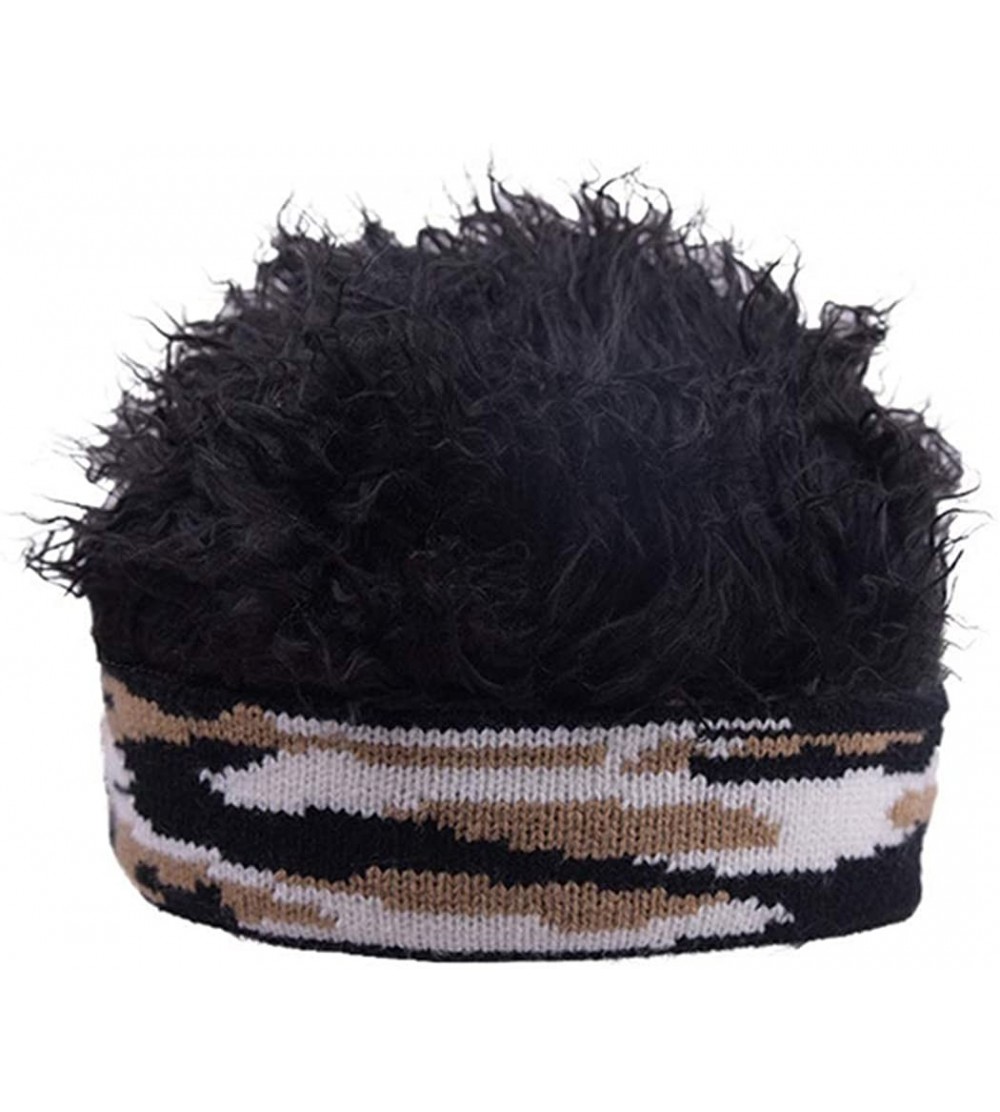 Sun Hats Flair Hair Sun Visor Cap with Fake Hair Wig Baseball Cap Hat - Black 2 - CP1966I9CCA $18.97