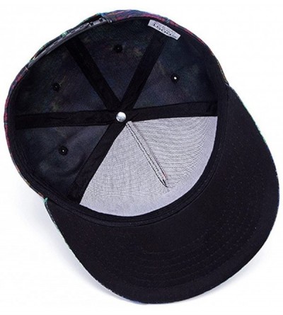 Baseball Caps Unisex 3D Printing Flat Bill Baseball Cap Snapback Hip Hop Hat - Eyes 035 - CY12LUYVSXT $13.66