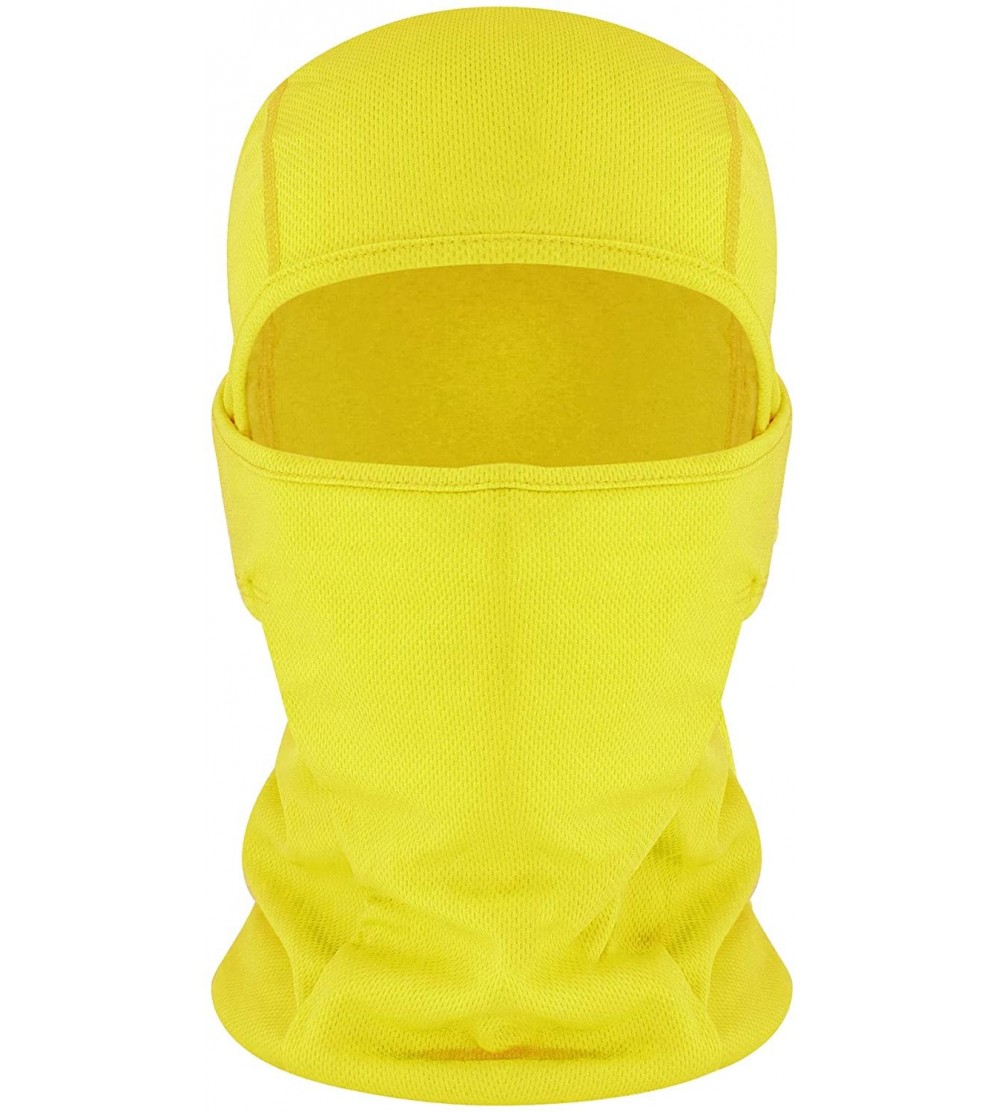 Balaclavas Balaclava Face Mask Adjustable Windproof UV Protection Hood - Yellow - CK18626TZ5D $23.58