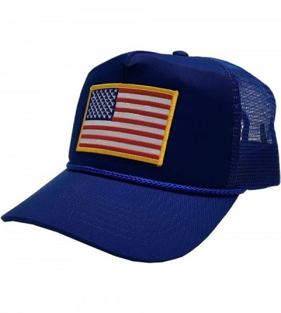 Baseball Caps Flag of The United States of America Adjustable Unisex Adult Hat Cap - Royal/Mesh - CV184YUMRQO $25.39