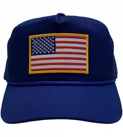 Baseball Caps Flag of The United States of America Adjustable Unisex Adult Hat Cap - Royal/Mesh - CV184YUMRQO $11.11