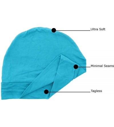 Skullies & Beanies Soft Chemo Cap Cancer Beanie with Green Camo Butterfly - Turquoise - CG12NU3Y1N4 $16.83