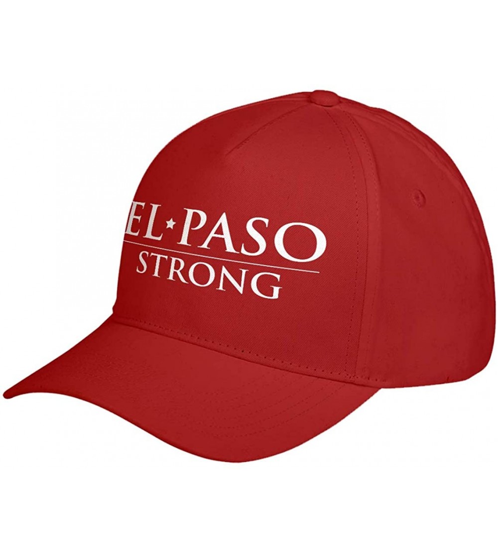 Baseball Caps Hat El Paso Strong Adjustable Unisex Baseball Cap - Red - C918XESMDDM $14.83