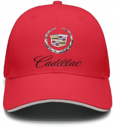 Baseball Caps Unisex Athletic Cadillac-Emblem-Symbol-Logo- Hip-Hop Cap Red - CB18LN6HUAG $31.85