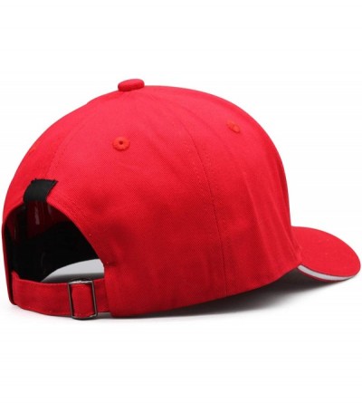 Baseball Caps Unisex Athletic Cadillac-Emblem-Symbol-Logo- Hip-Hop Cap Red - CB18LN6HUAG $18.86