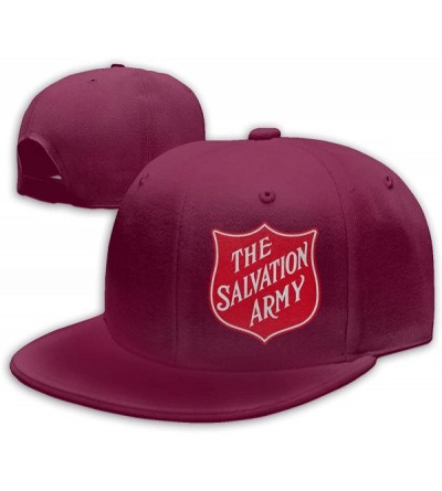 Baseball Caps Mens Customized Stylish Flat Bill Hat Class Fit Baseball Caps Sports Outdoors - Red - C018D7DTR0S $12.91