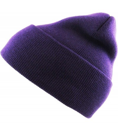 Skullies & Beanies Thick and Warm Mens Daily Cuffed Beanie OR Slouchy Made in USA for USA Knit HAT Cap Womens Kids - CM124LSL...