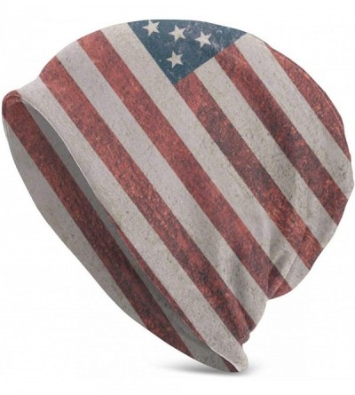Skullies & Beanies Unisex Fashion Flag Beanie Baggy Hat Slouchy Skull Beanie for Men Women - America Flag - CV193G5WHZU $18.45