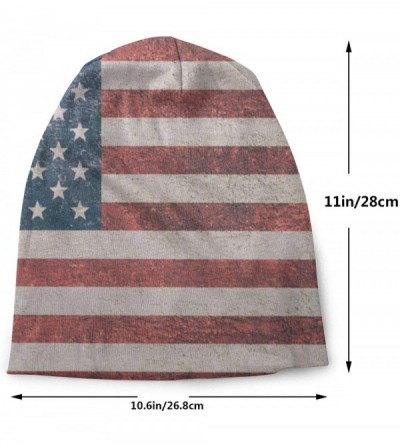 Skullies & Beanies Unisex Fashion Flag Beanie Baggy Hat Slouchy Skull Beanie for Men Women - America Flag - CV193G5WHZU $9.10