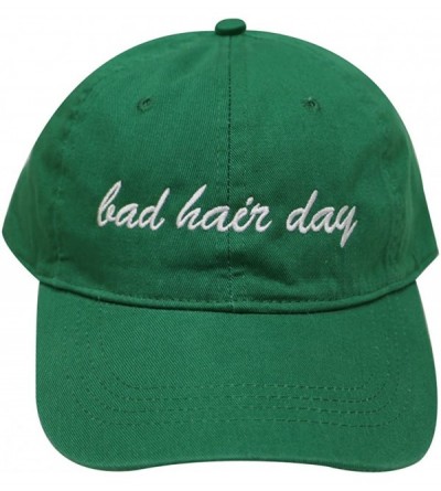 Baseball Caps Bad Hair Day Cotton Baseball Caps - Kelly Green - C4182XNWH55 $11.79