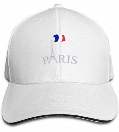Baseball Caps Paris France Flag Baseball Cap Unisex Sports Adjustable Dad Ball Hat - White - C0196SWY8UN $14.86