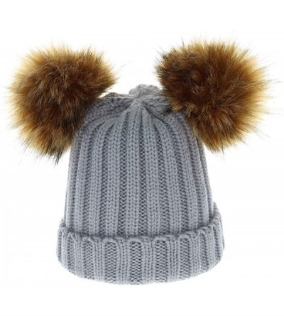 Skullies & Beanies Hats for Adults-Men Women Baggy Warm Crochet Winter Wool Knit Ski Beanie Skull Slouchy Caps Hat Detachable...