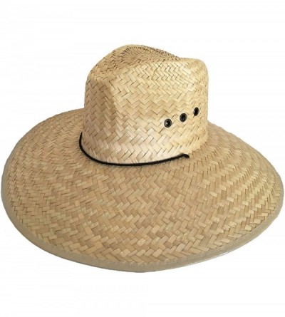 Sun Hats Headchange Wide Brim Lifeguard Hat Mexican Straw Beach Sun Summer Surf Safari - CQ199OEGACD $35.46