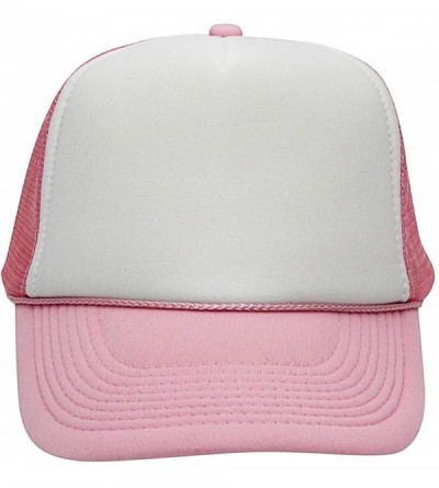 Baseball Caps Premium Trucker Cap Modern Summer Urban Style Cap - Adjustable Snapback - Unisex Design - Mesh Back - White/Pin...
