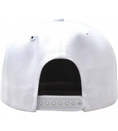 Baseball Caps Flat Visor Snapback Hat Blank Cap Baseball Cap - White - CO18638YU0L $12.24