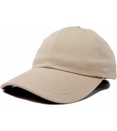 Baseball Caps Baseball Cap Dad Hat Plain Men Women Cotton Adjustable Blank Unstructured Soft - Khaki - CD119N225UV $16.44