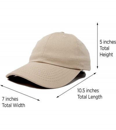 Baseball Caps Baseball Cap Dad Hat Plain Men Women Cotton Adjustable Blank Unstructured Soft - Khaki - CD119N225UV $7.55