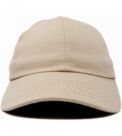 Baseball Caps Baseball Cap Dad Hat Plain Men Women Cotton Adjustable Blank Unstructured Soft - Khaki - CD119N225UV $7.55