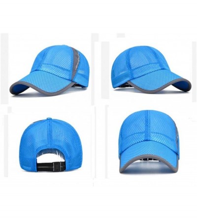 Sun Hats Unisex Summer Baseball Hat Sun Cap Lightweight Mesh Quick Dry Hats Adjustable Cap Cooling Sports Caps - Orange - C41...