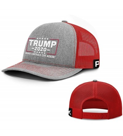 Baseball Caps Trump Hat 2020 Make Liberals Cry Again Mesh Back - Heather Front / Red Mesh - CO18UDNLYWO $20.68