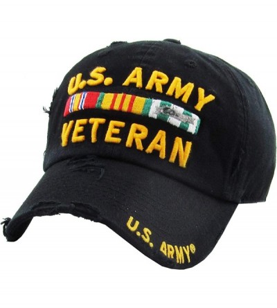 Baseball Caps US Army Official Licensed Premium Quality Only Vintage Distressed Hat Veteran Military Star Baseball Cap - CJ18...