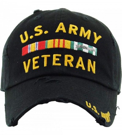 Baseball Caps US Army Official Licensed Premium Quality Only Vintage Distressed Hat Veteran Military Star Baseball Cap - CJ18...