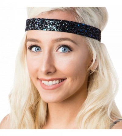 Headbands Women's Adjustable NO SLIP Bling Glitter Wide Cute Headbands Gift Packs (Wide Princess/Peacock/Rose Gold 3pk) - CH1...